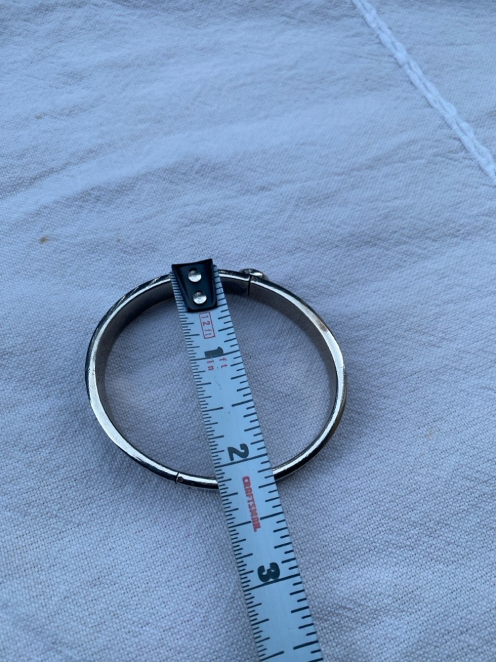 Coach Black and Silver Enamel Logo Bangle Bracelet - Picture 2 of 6